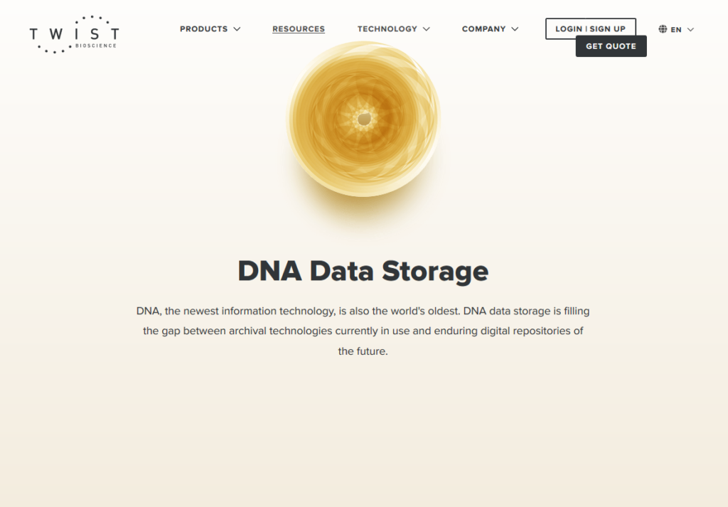 DNAデータストレージのアライアンスがホワイトペーパーを発表 Twist Bioscience ツイストバイオサイエンス